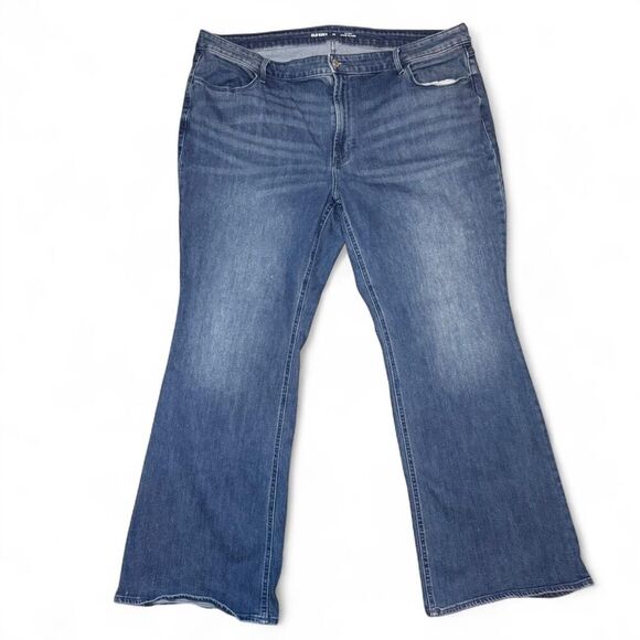 Old Navy high-rise WOW flare stretch blue jeans Plus Size 22 - Picture 2 of 7